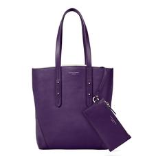 Essential Tote in Amethyst Pebble (with A-Stitched Side Panels)