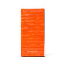 iPhone 7/8 Leather Book Case in Deep Shine Amber Small Croc