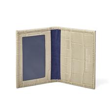 ID & Credit Card Case in Soft Taupe Croc