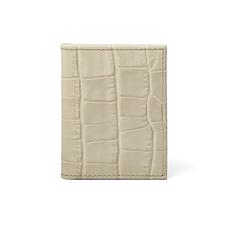 ID & Credit Card Case in Soft Taupe Croc