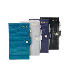 Slim Pocket Leather Diary & Pen
