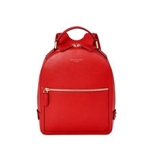 Small Mount Street Backpack in Scarlet Saffiano