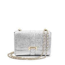 Small Lottie Bag in Silver Python Print