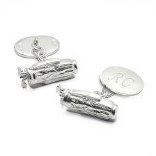 Personalised Sterling Silver Golf Bag Cufflinks