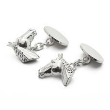 Personalised Sterling Silver Horse Head Cufflinks