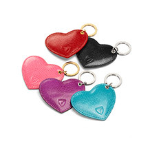 Leather Heart Key Ring