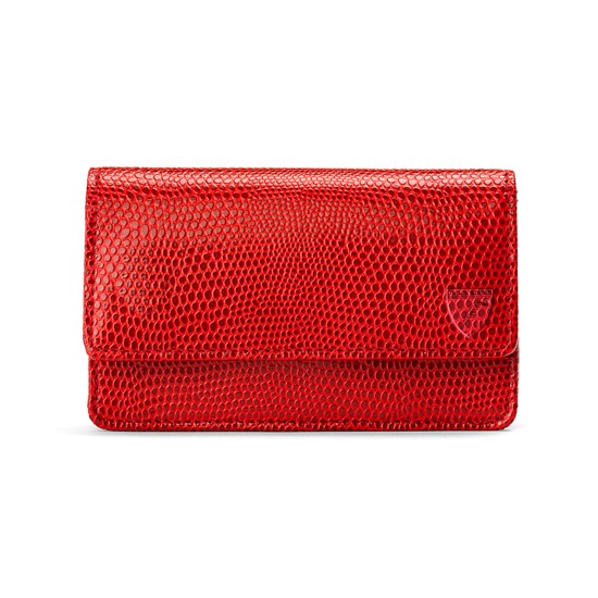 Business & Credit Card Case in Berry Lizard from Aspinal of London
