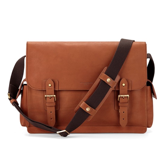 Large Shadow Messenger in Smooth Tan from Aspinal of London