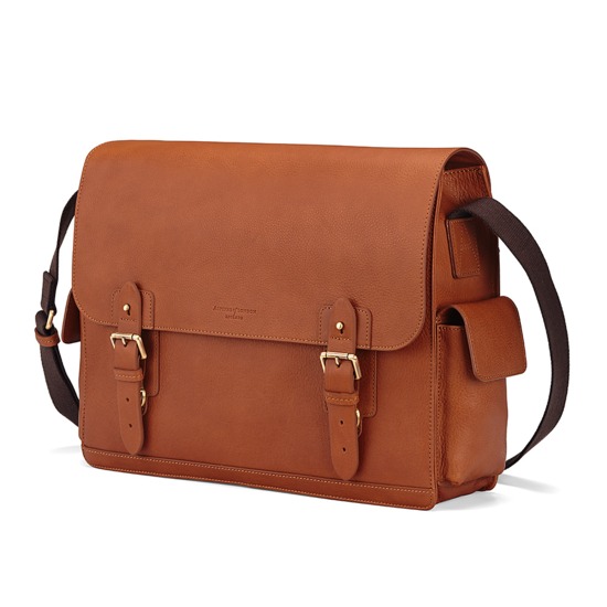 Large Shadow Messenger in Smooth Tan from Aspinal of London