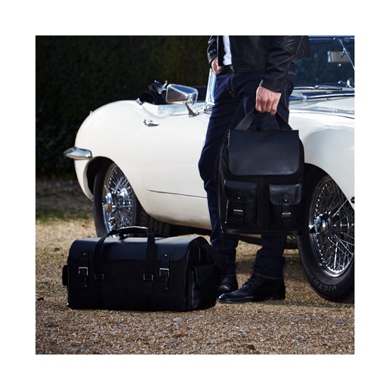 Shadow Holdall in Black Nubuck from Aspinal of London