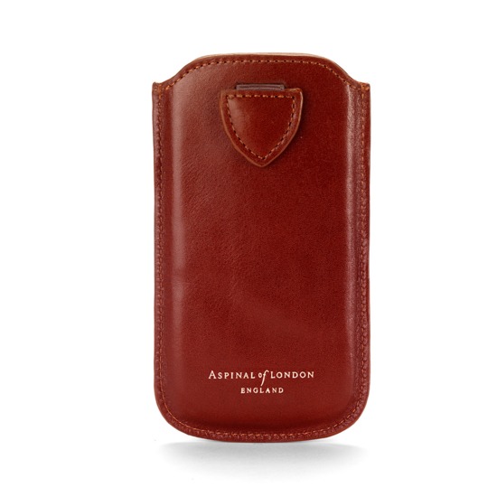 Leather iPhone 5 Case in Smooth Cognac & Espresso Suede from Aspinal of London