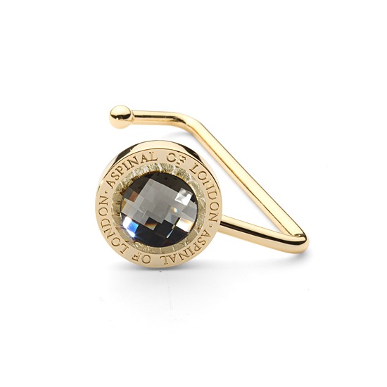 Aspinal Handbag Hook in Gold Snake Leather & Clear SWAROVSKI ELEMENTS from Aspinal of London