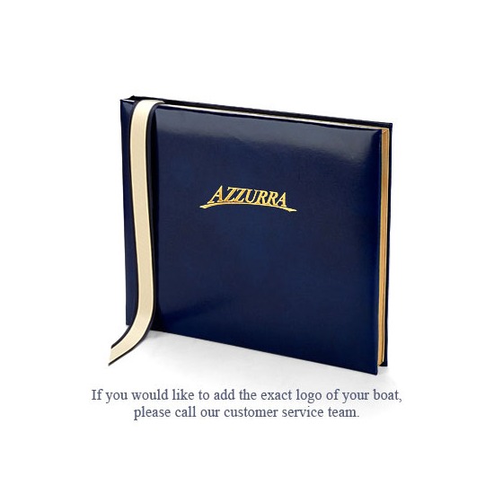 Ships Guest Book in Sapphire from Aspinal of London