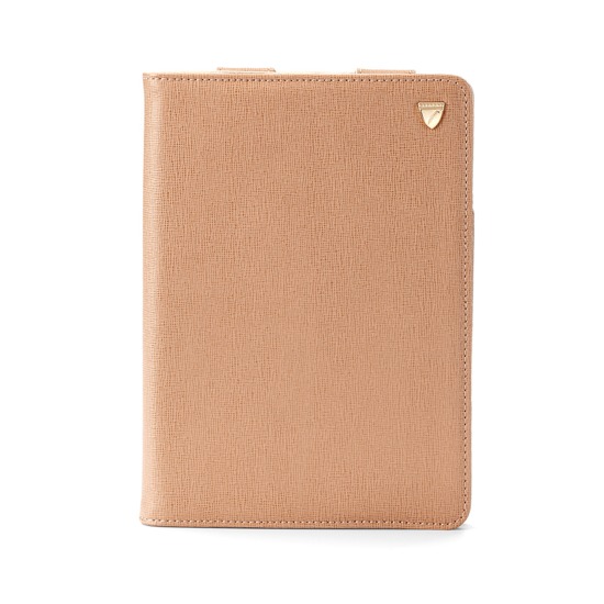 iPad Mini Stand Up Case in Deer Saffiano & Cream Suede from Aspinal of London