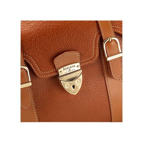 Mollie Satchel Handbag in Tan Pebble Smooth London Tan from Aspinal ... Mollie Satchel Handbag in Tan Pebble Smooth London Tan from Aspinal ...