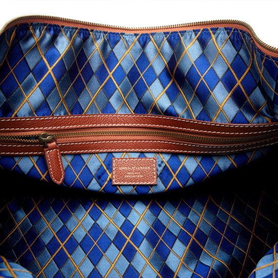 Boston Bag in Tan Pebble Calf from Aspinal of London