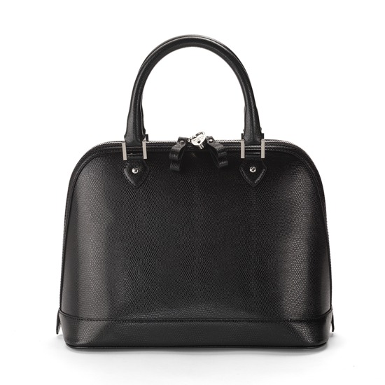 Hepburn Bag in Black Lizard from Aspinal of London