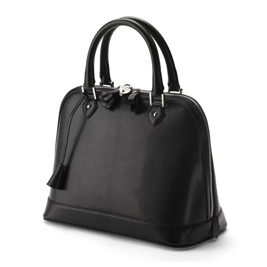 Hepburn Bag in Black Lizard from Aspinal of London