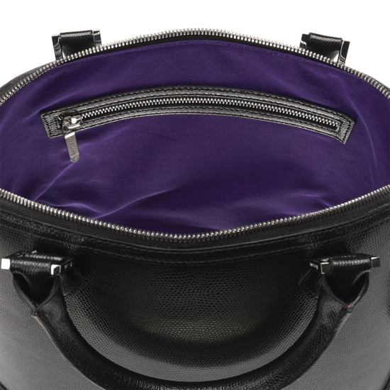 Hepburn Bag in Black Lizard from Aspinal of London