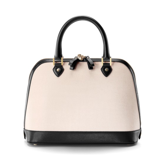 Hepburn Bag in Monochrome Saffiano from Aspinal of London