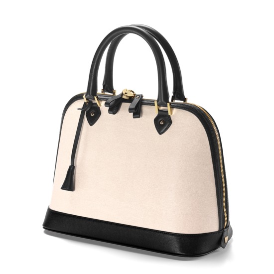 Hepburn Bag in Monochrome Saffiano from Aspinal of London