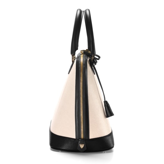 Hepburn Bag in Monochrome Saffiano from Aspinal of London
