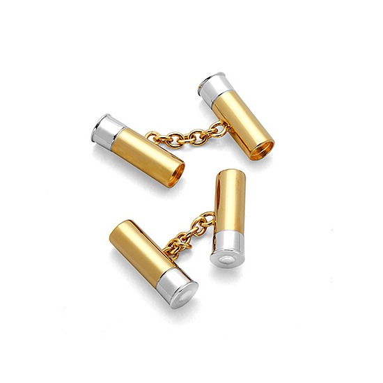 Sterling Silver & Gold Plated Double Cartridge Cufflinks from Aspinal of London
