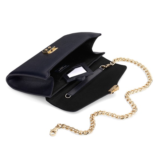 Manhattan Clutch in Navy Saffiano from Aspinal of London