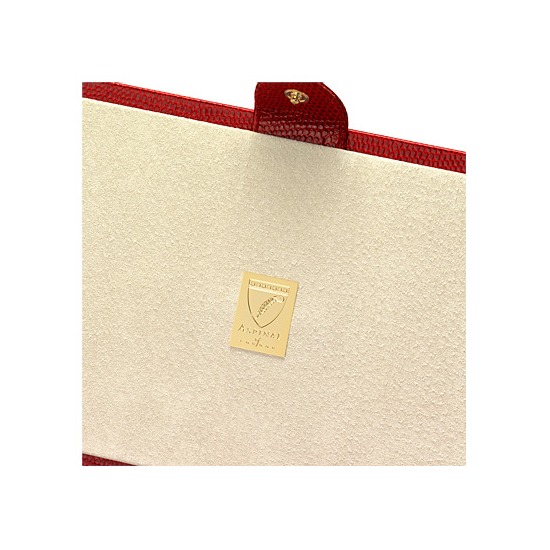Paris Jewellery Box in Berry Lizard & Cream Suede from Aspinal of London
