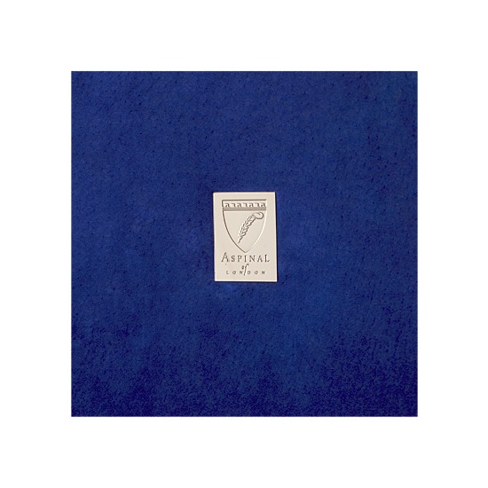 300 Chip Leather Poker Set in Deep Shine Black Croc & Cobalt Blue Suede from Aspinal of London