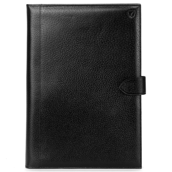 A4 Conference Portfolio in Black Jewel & Red Suede from Aspinal of London