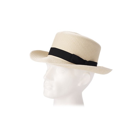Foldable Panama Hat with Black Ribbon from Aspinal of London