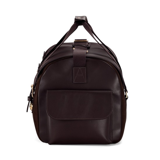Shadow Holdall in Brown Nubuck from Aspinal of London