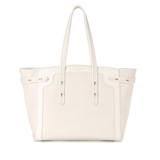 Marylebone Light in Ivory Saffiano from Aspinal of London