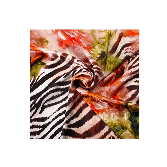 Watercolour Peony Print Silk Scarf in Black from Aspinal of London