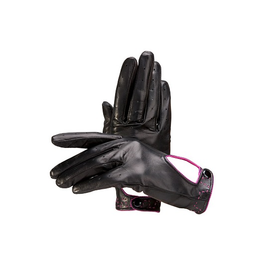 Ladies Leather Driving Gloves in Black from Aspinal of London