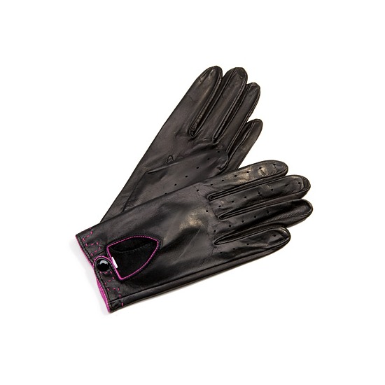 Ladies Leather Driving Gloves in Black from Aspinal of London