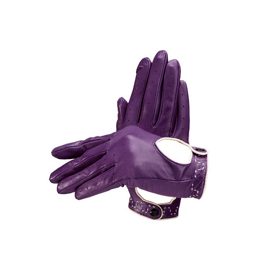Ladies Leather Driving Gloves in Purple from Aspinal of London