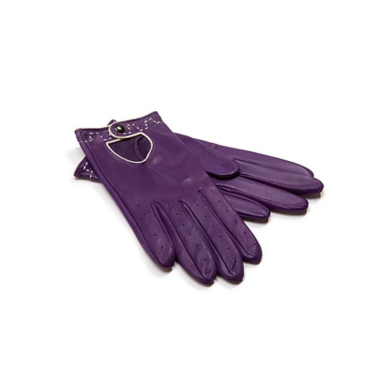 Ladies Leather Driving Gloves in Purple from Aspinal of London