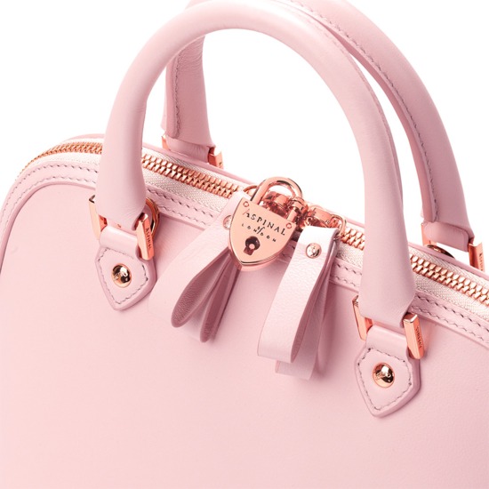 Mini Hepburn Bag in Smooth Blush Pink from Aspinal of London