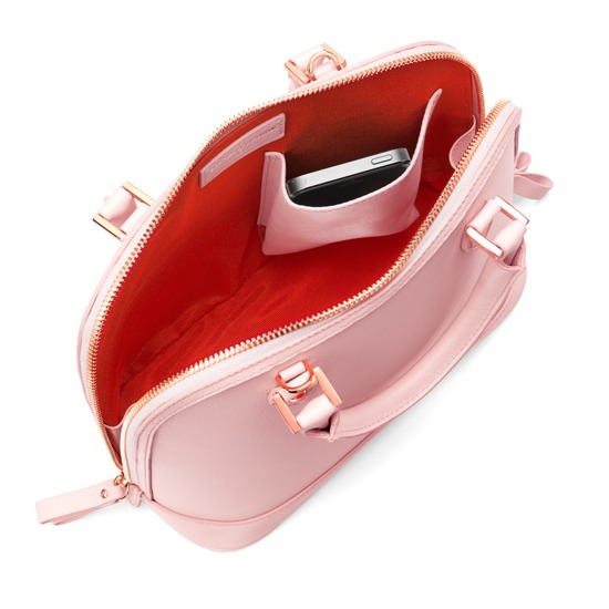 Mini Hepburn Bag in Smooth Blush Pink from Aspinal of London
