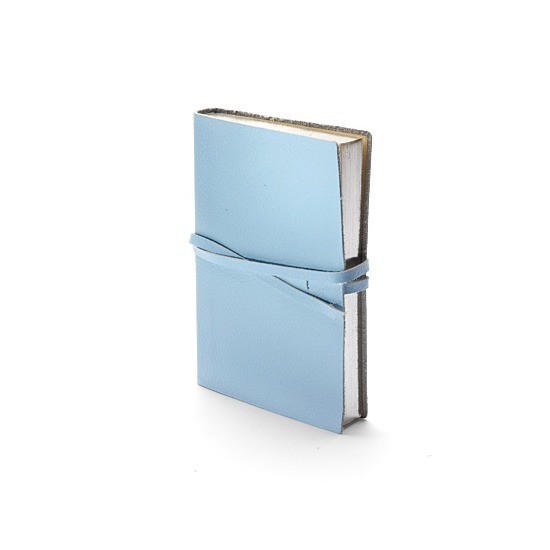 Pastel Pocket Notebook in Pastel Blue Calf from Aspinal of London
