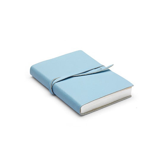Pastel Pocket Notebook in Pastel Blue Calf from Aspinal of London