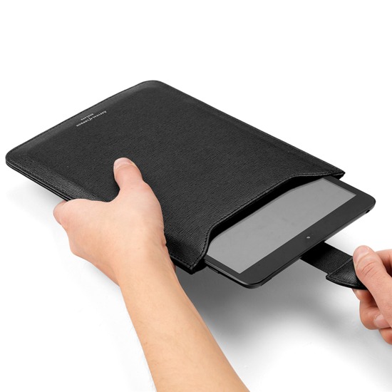 iPad Mini Sleeve in Black Saffiano from Aspinal of London