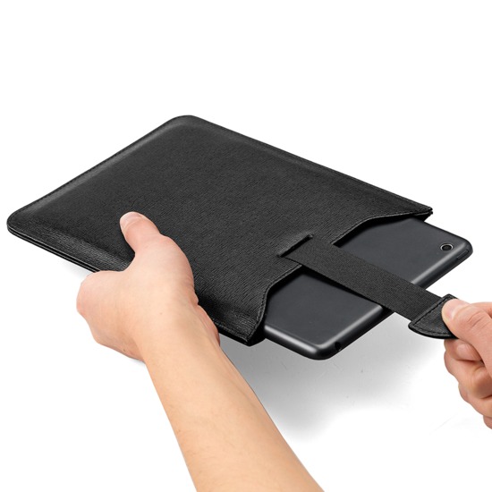 iPad Mini Sleeve in Black Saffiano from Aspinal of London