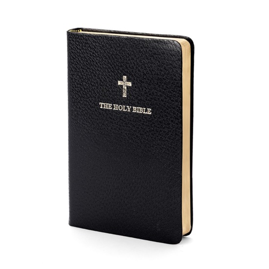 Holy Bible in Black Jewel Calf from Aspinal of London