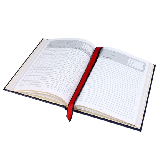 Ships Log Book in Deep Shine Amazon Brown Croc from Aspinal of London