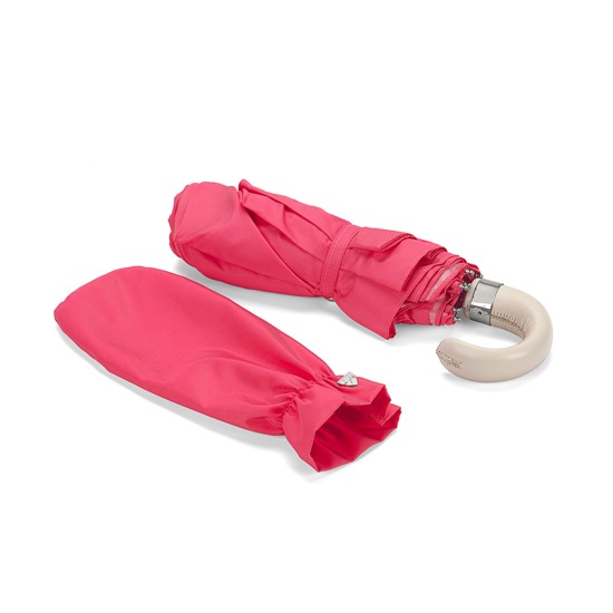 Ladies Compact Umbrella in Neon Pink from Aspinal of London