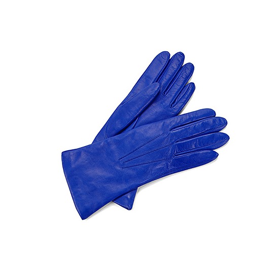Ladies Cashmere Lined Leather Gloves in Cobalt Blue from Aspinal of London