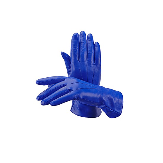 Ladies Cashmere Lined Leather Gloves in Cobalt Blue from Aspinal of London